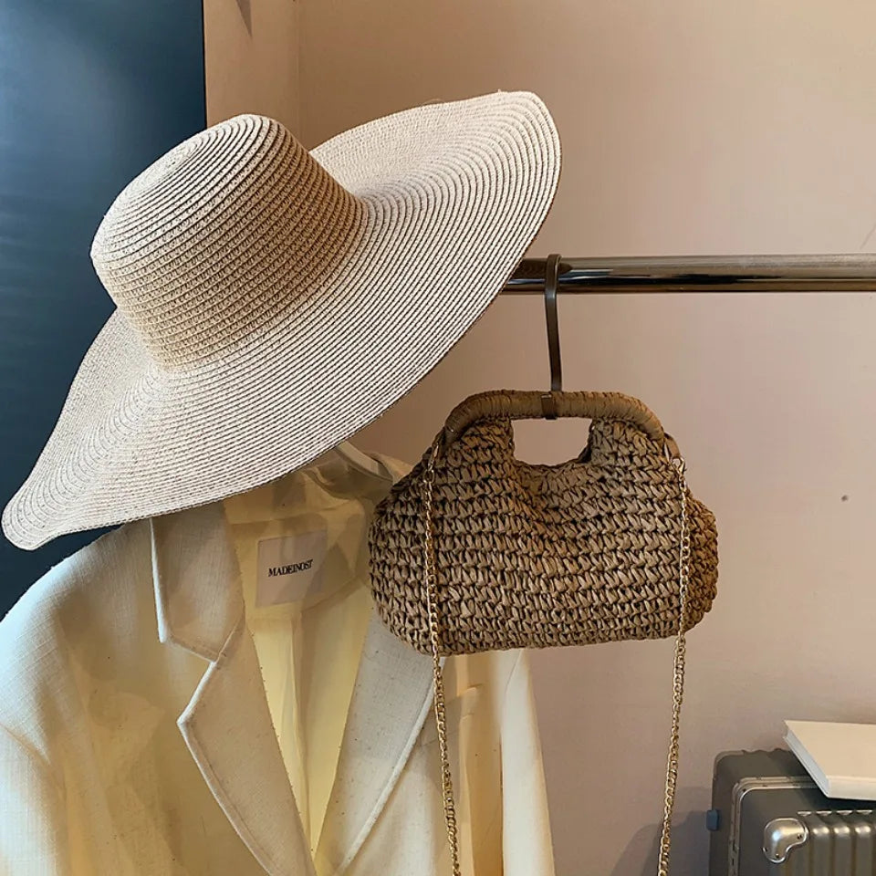 Sac à main bandoulière en paille bohème - Lisa - Maison Elvira