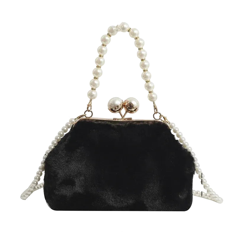 Sac à main bandoulière en fausse fourrure délicate - Letizia - Maison Elvira