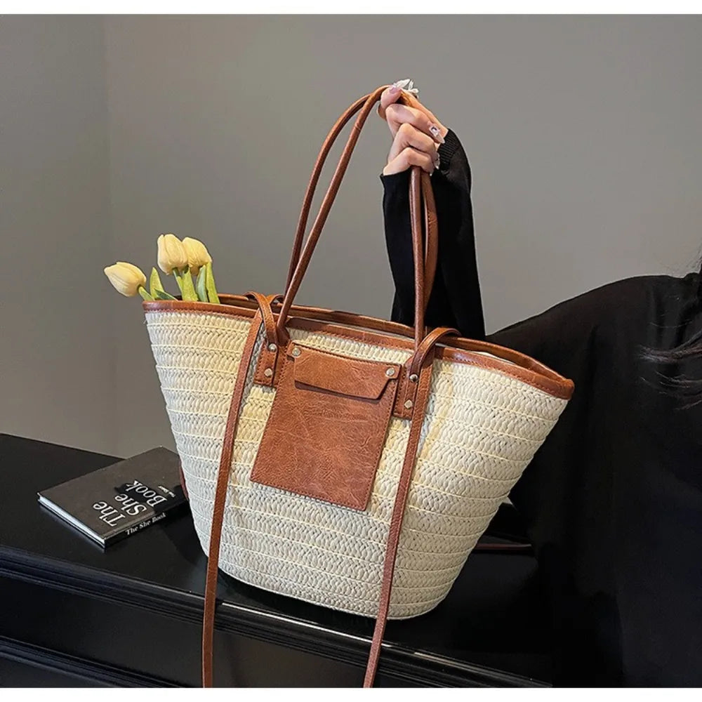 Sac à main bandoulière en paille bohème - Costanza - Maison Elvira