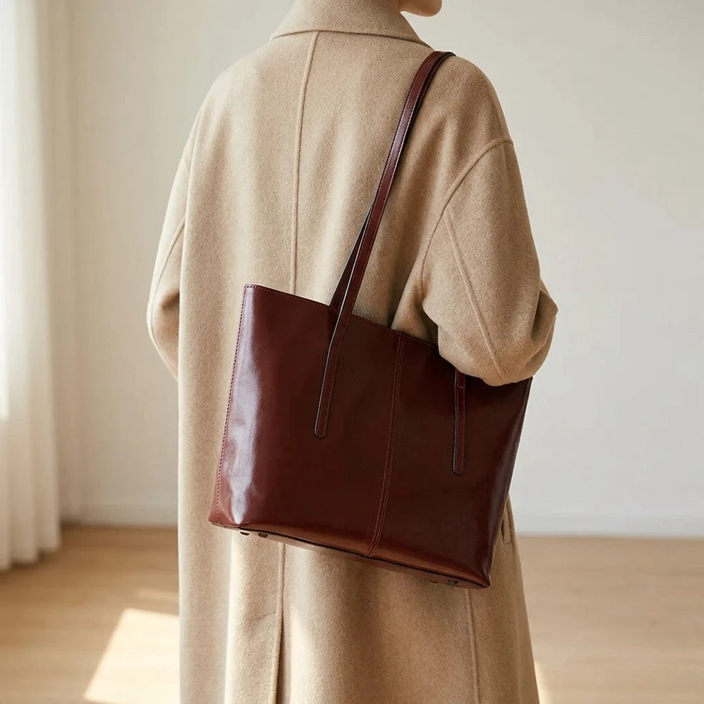 Sac fourre-tout en cuir noble - Adriana