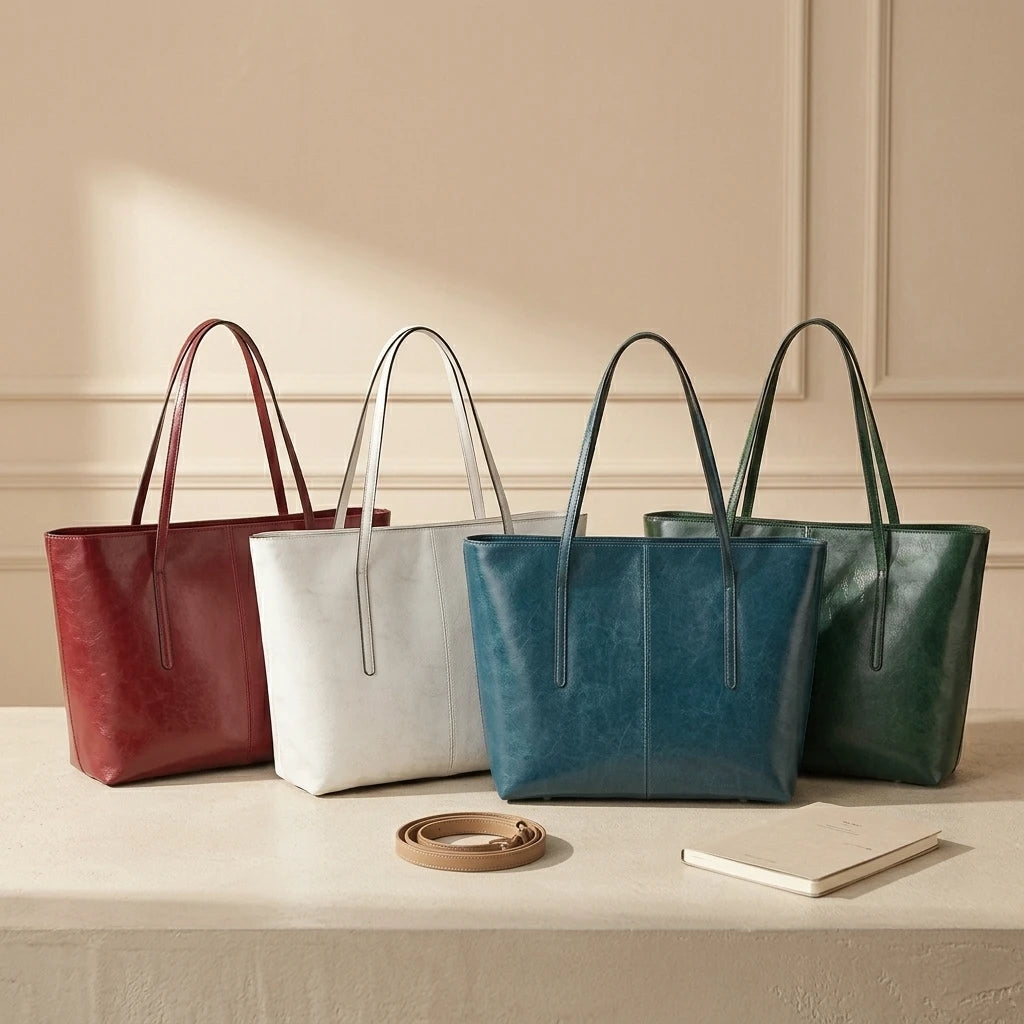 Sac fourre-tout en cuir noble - Adriana