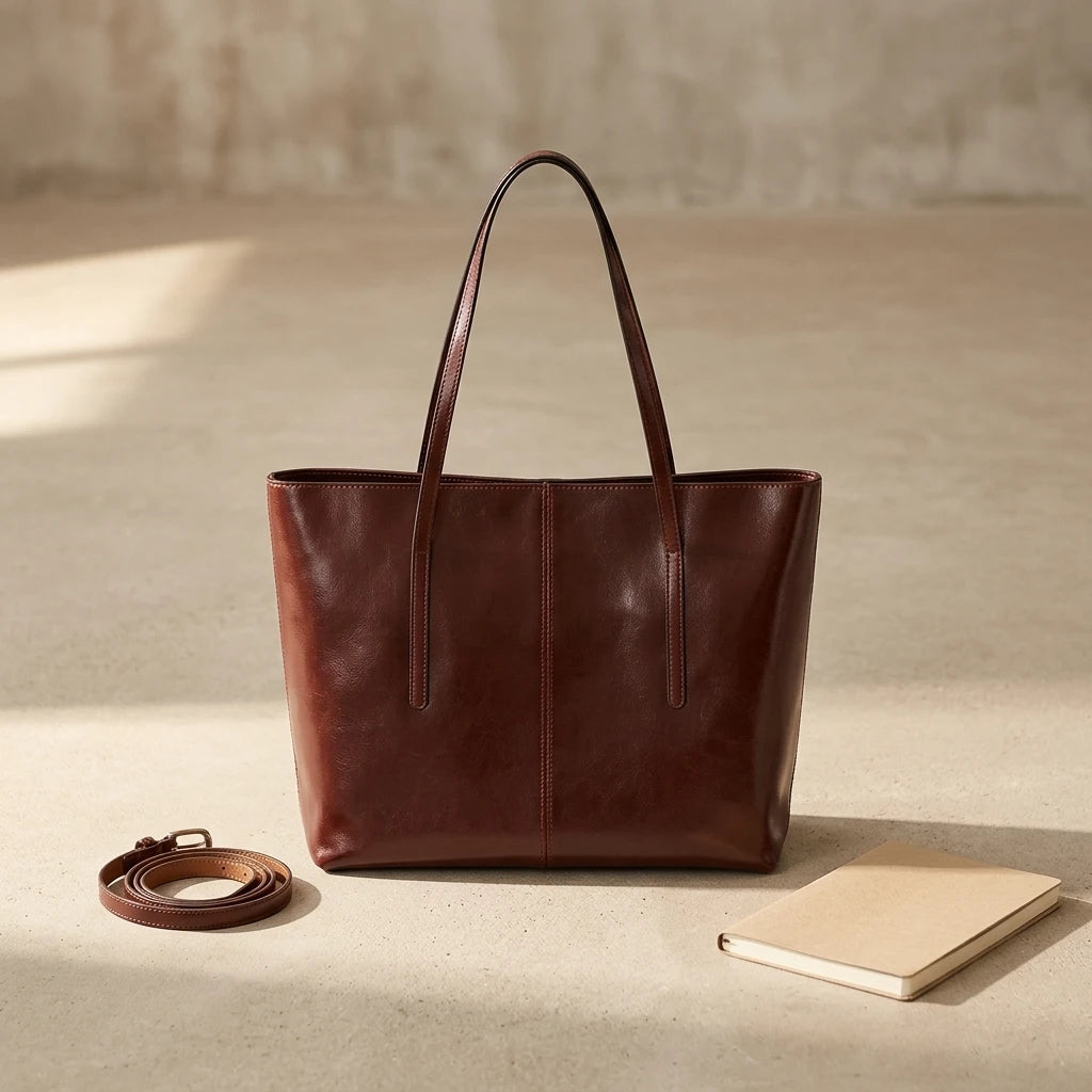 Sac fourre-tout en cuir noble - Adriana