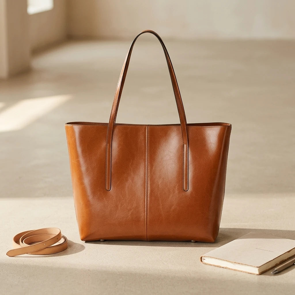 Sac fourre-tout en cuir noble - Adriana