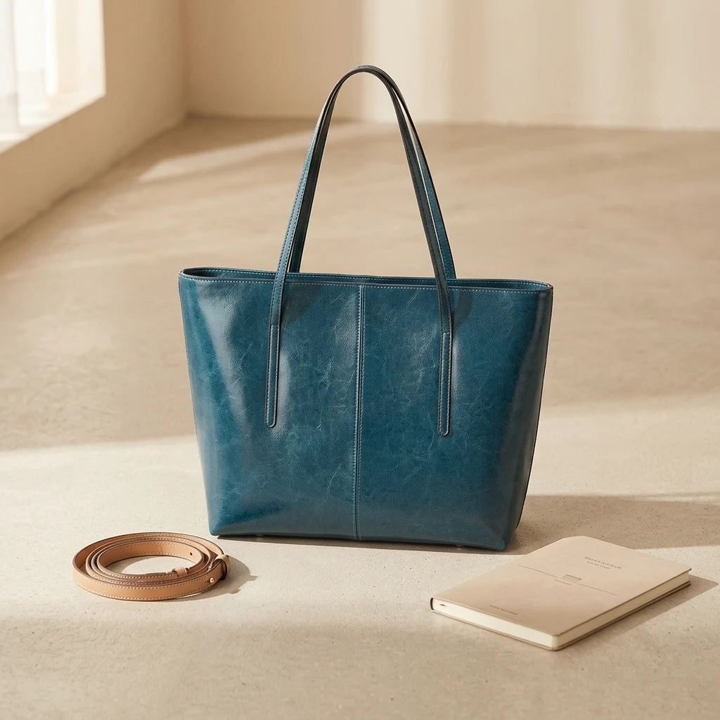 Sac fourre-tout en cuir noble - Adriana
