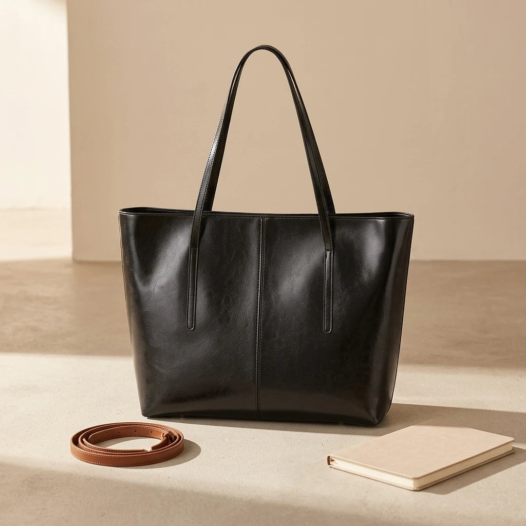 Sac fourre-tout en cuir noble - Adriana