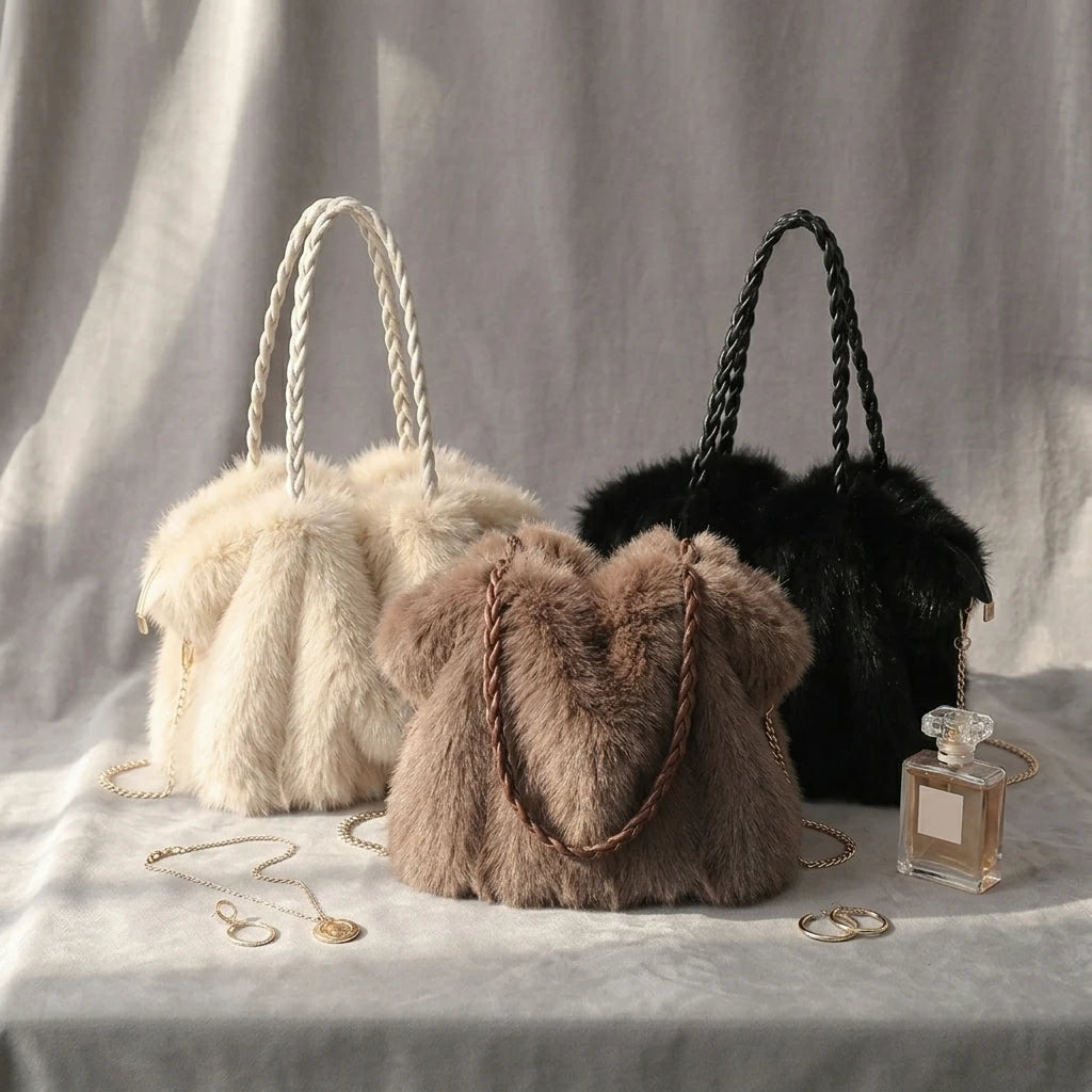 Sac fourre-tout en peluche noble - Luna