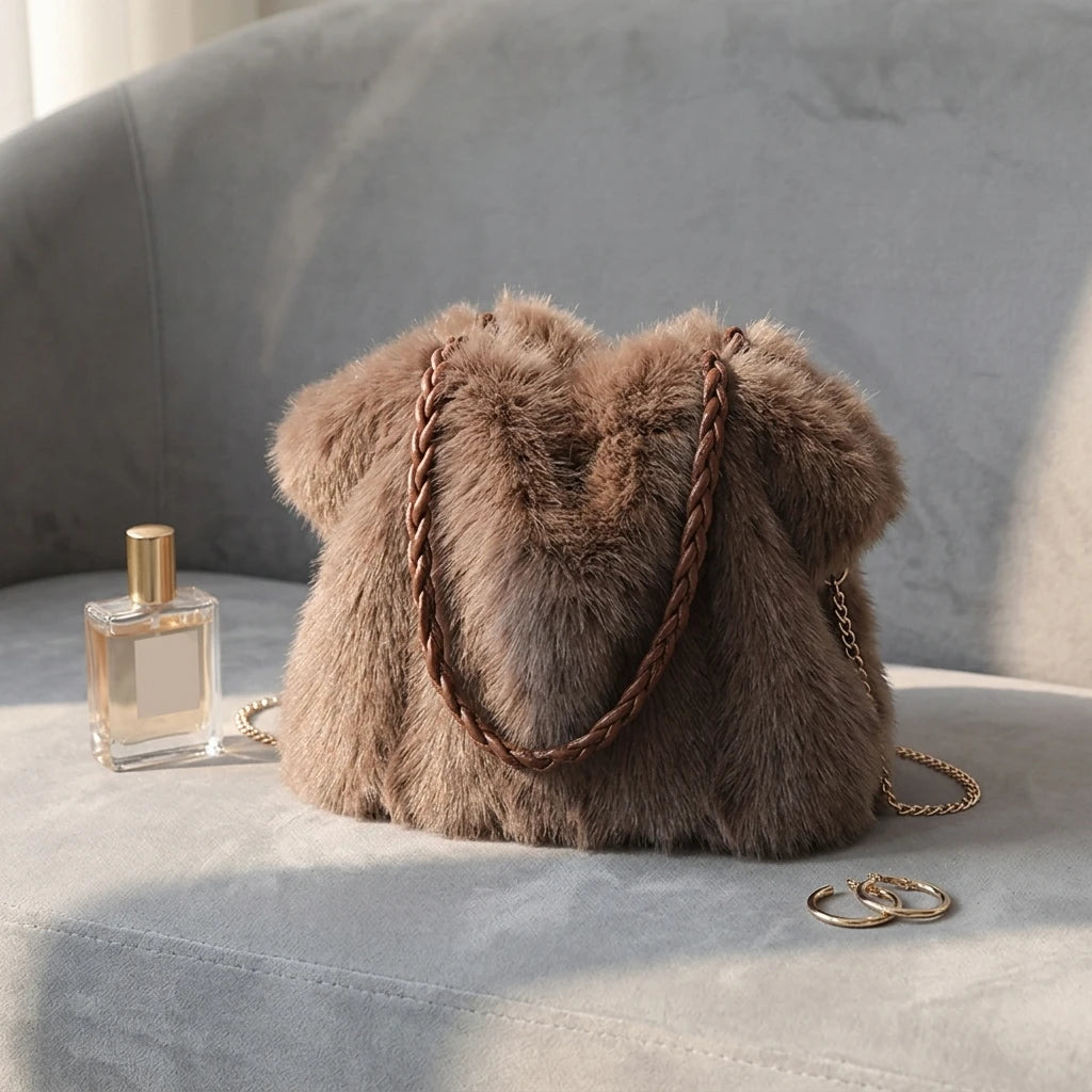 Sac fourre-tout en peluche noble - Luna