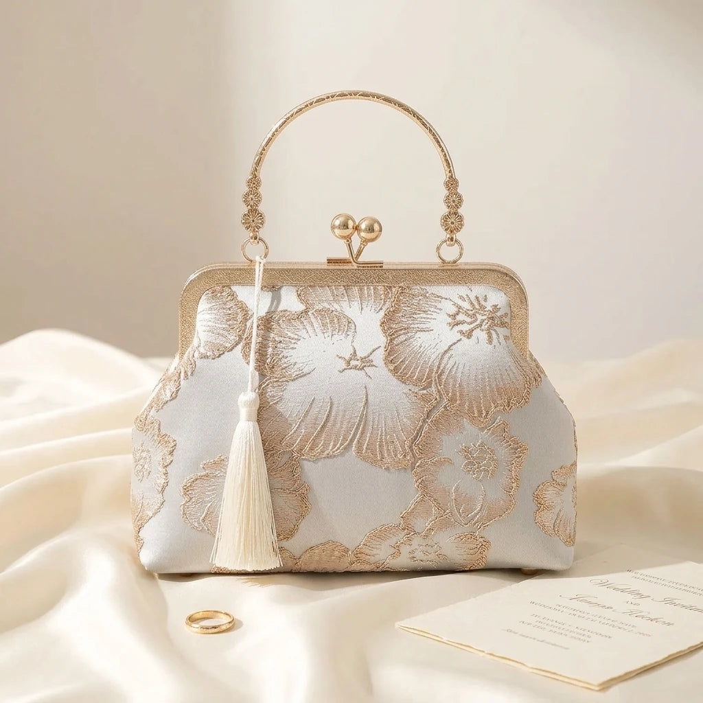 Sac à main bandoulière brodé d’inspiration chinoise - Agnese