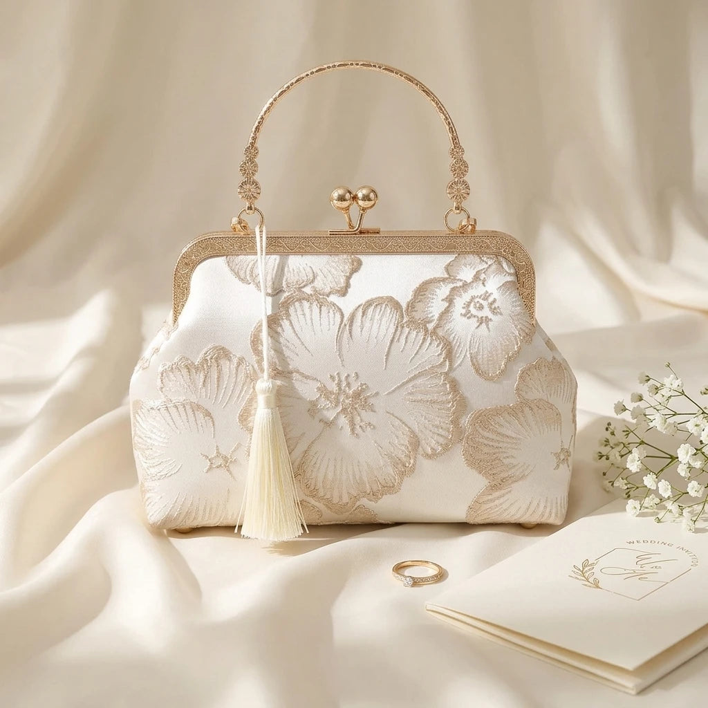 Sac à main bandoulière brodé d’inspiration chinoise - Agnese