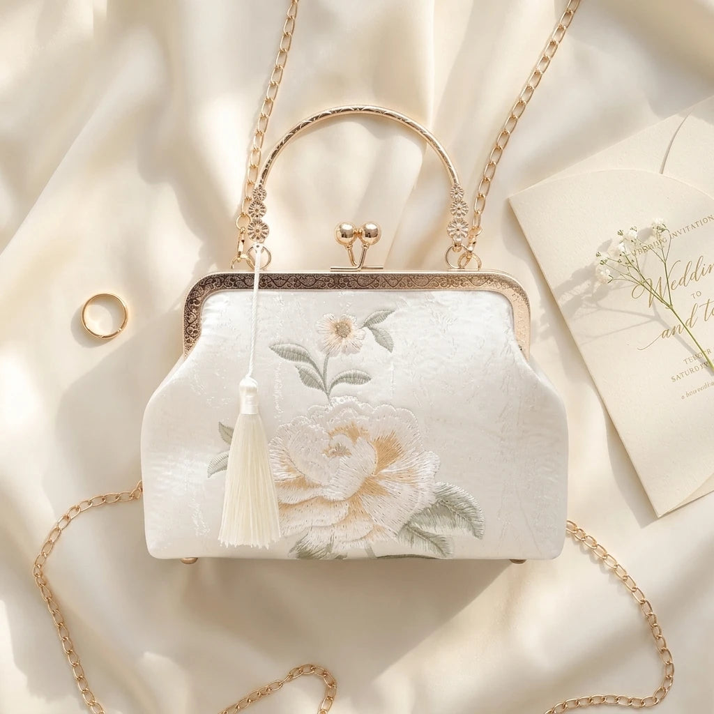 Sac à main bandoulière brodé d’inspiration chinoise - Agnese