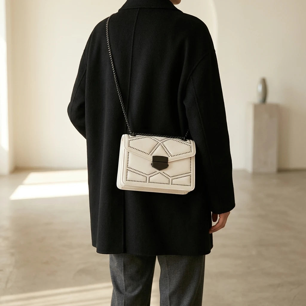 Sac à main bandoulière clouté - Nina