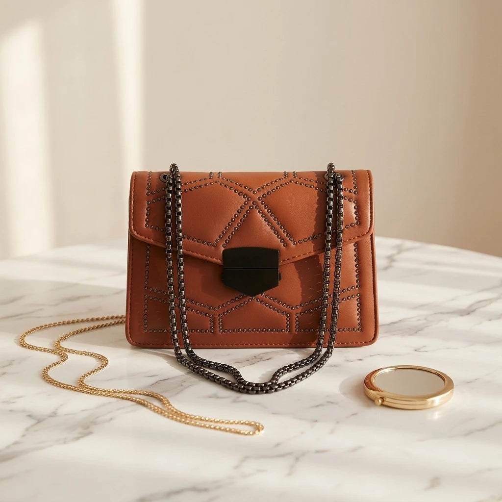 Sac à main bandoulière clouté - Nina