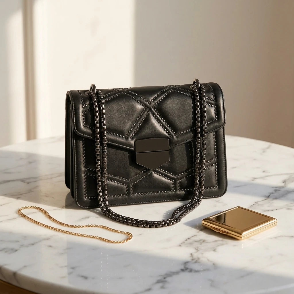 Sac à main bandoulière clouté - Nina
