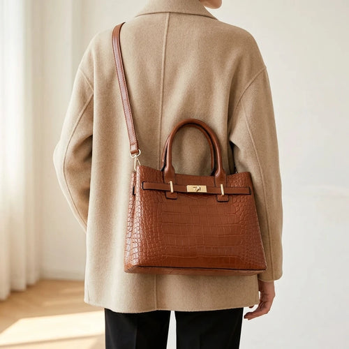 Sac à main bandoulière crocodile - Benedetta