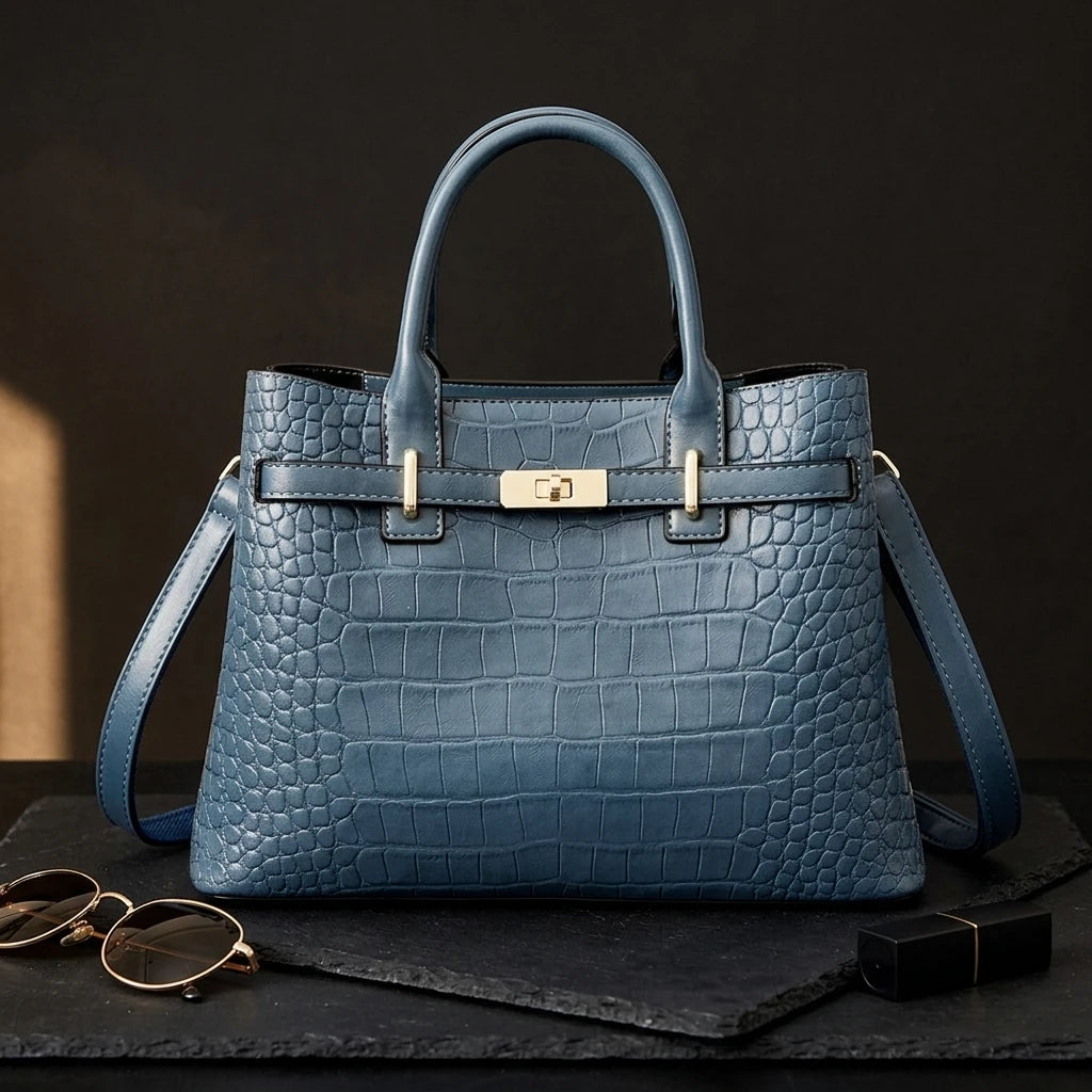 Sac à main bandoulière crocodile - Benedetta