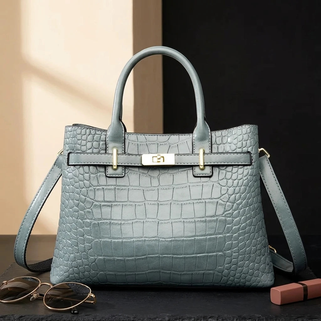 Sac à main bandoulière crocodile - Benedetta
