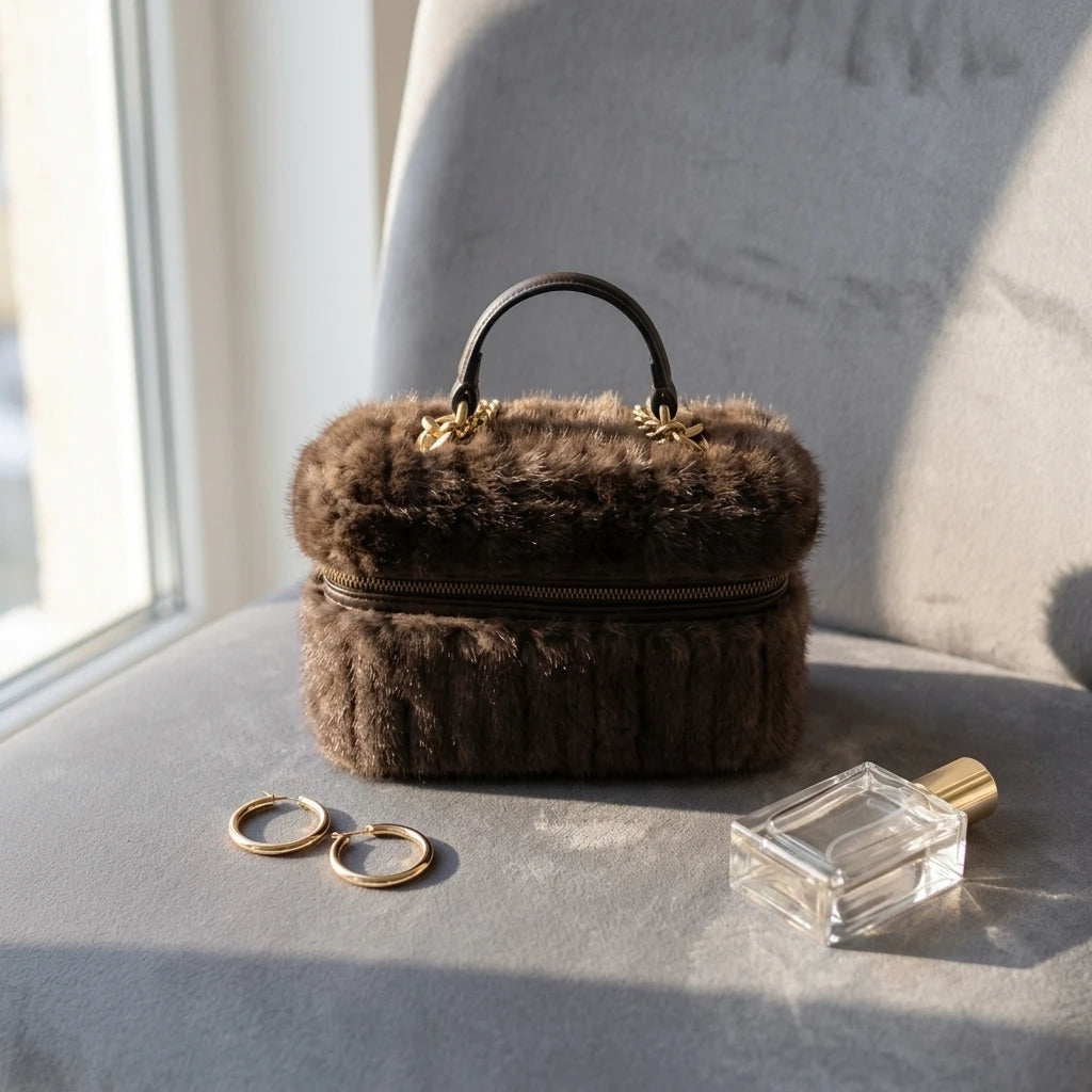 Sac à main bandoulière duveteux - Ornella