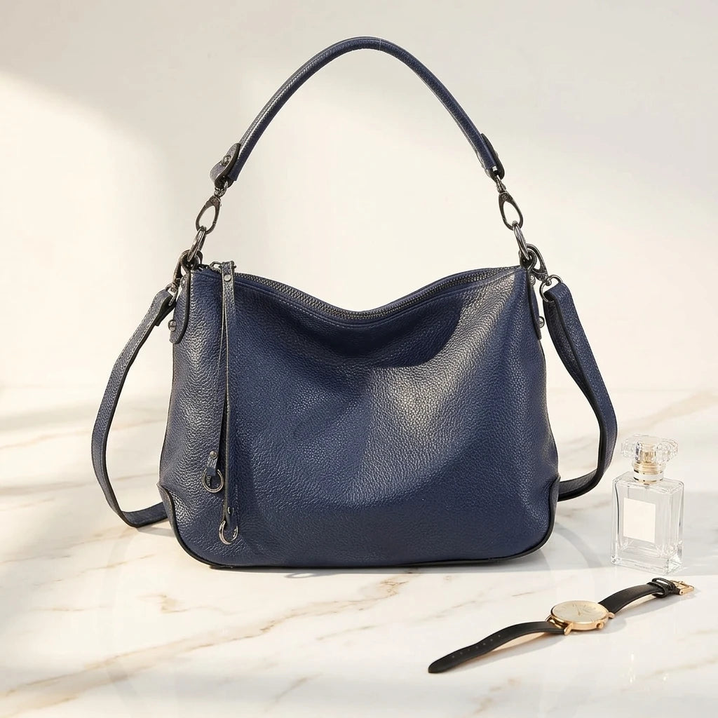 Sac à main bandoulière en cuir sobre - Alessandra