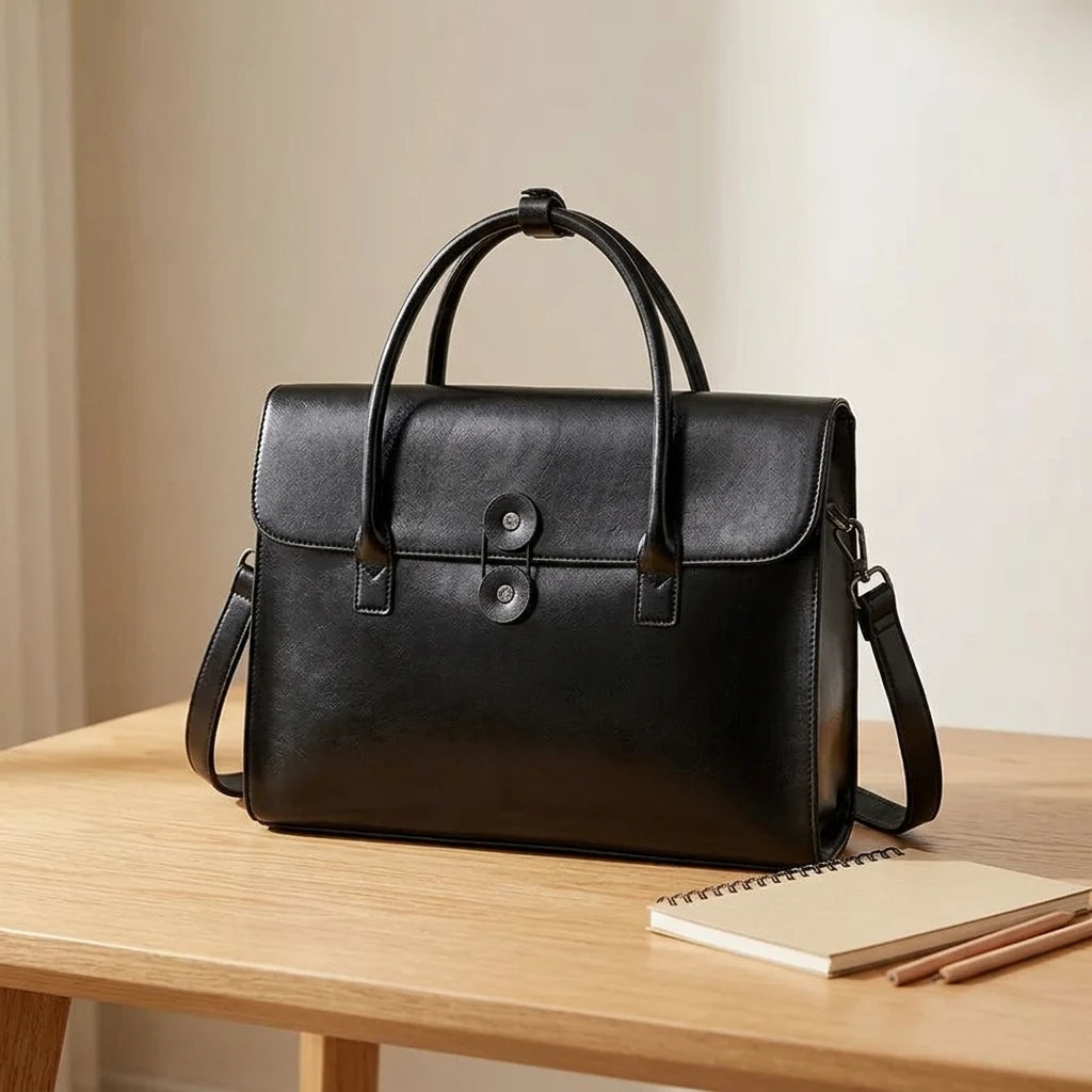 Sac à main bandoulière en cuir véritable professionnel - Ersilia