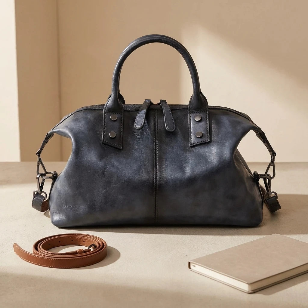 Sac à main bandoulière en cuir véritable western - Rosalba