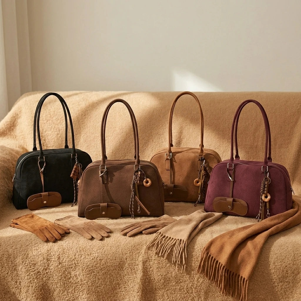 Sac à main bandoulière en daim spacieux - Silvia