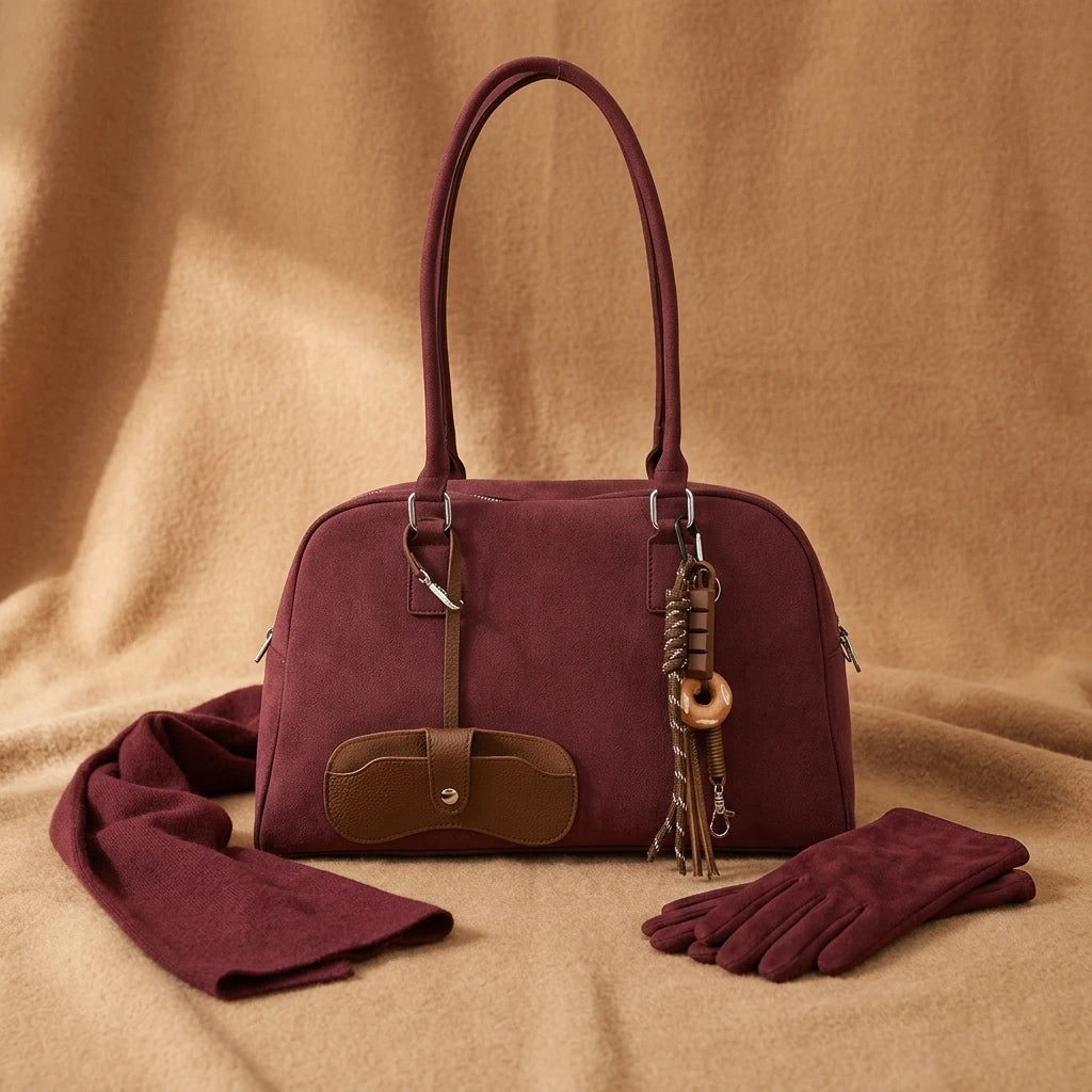Sac à main bandoulière en daim spacieux - Silvia