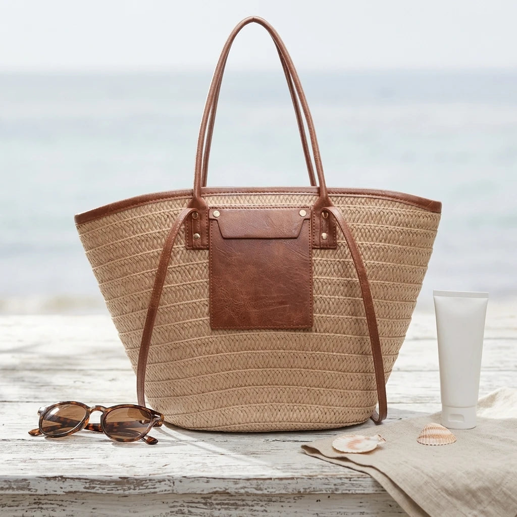 Sac à main bandoulière en paille bohème - Costanza