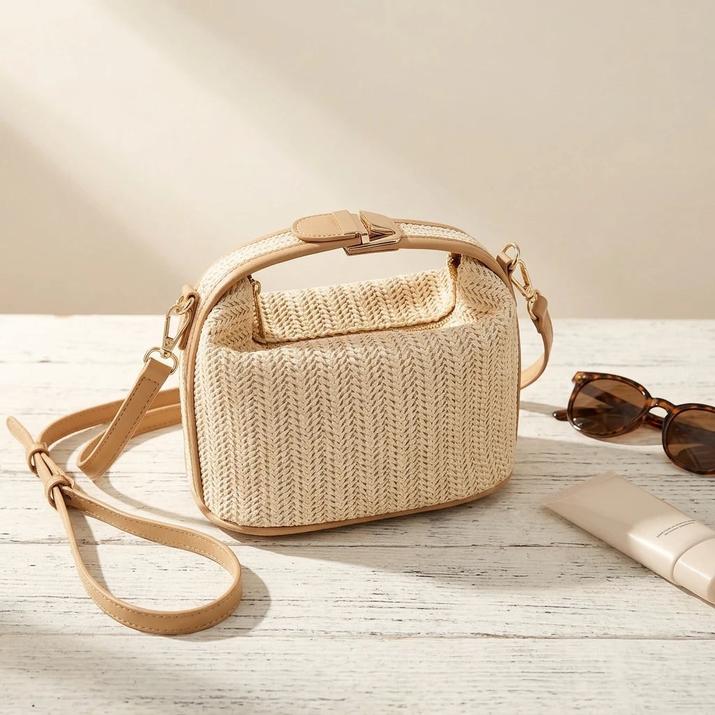 Sac à main bandoulière en paille bohème - Luvia