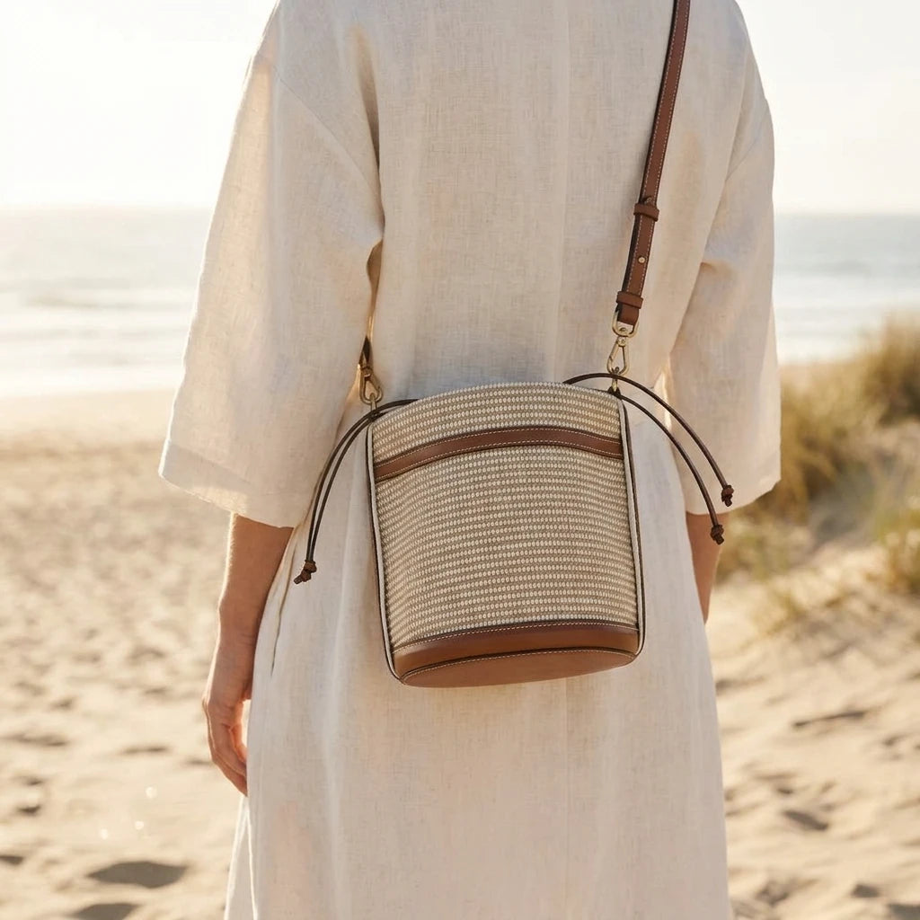 Sac à main bandoulière en paille estivale - Mirta