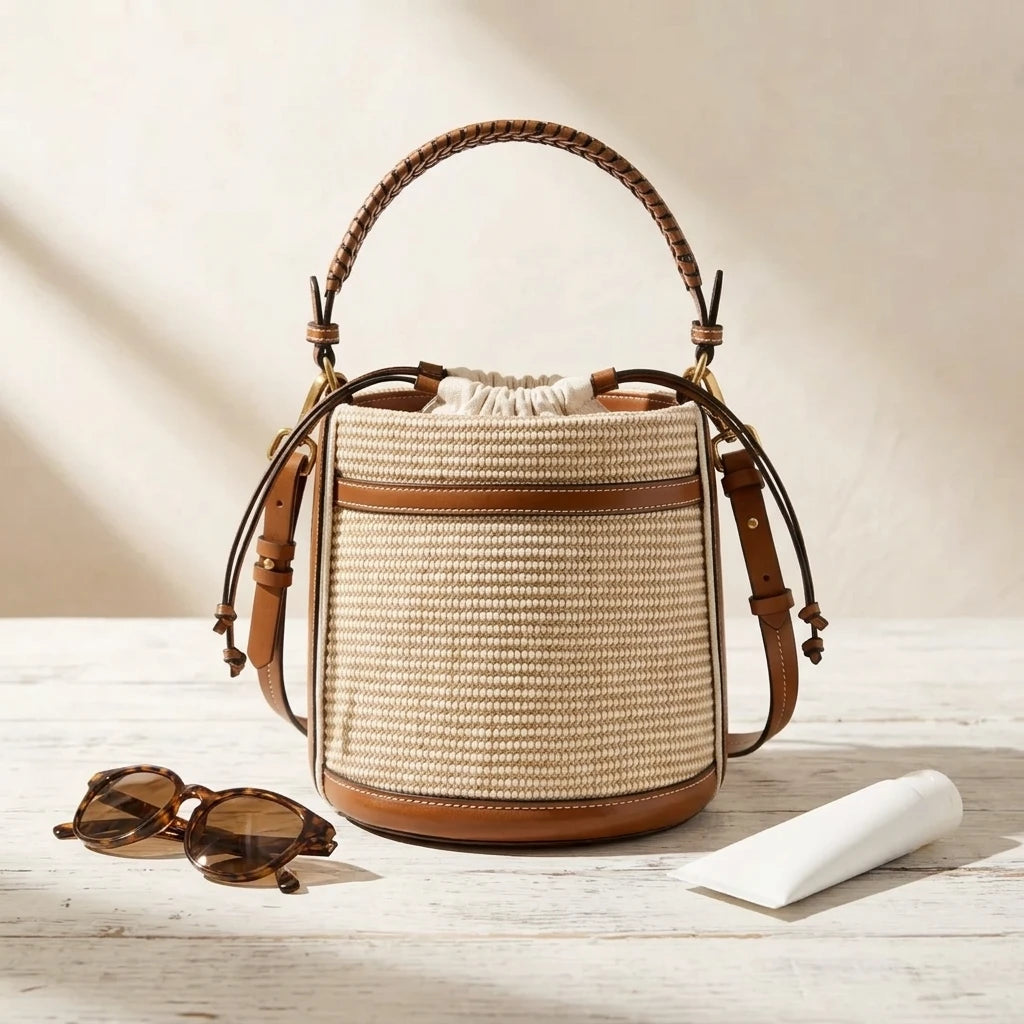 Sac à main bandoulière en paille estivale - Mirta