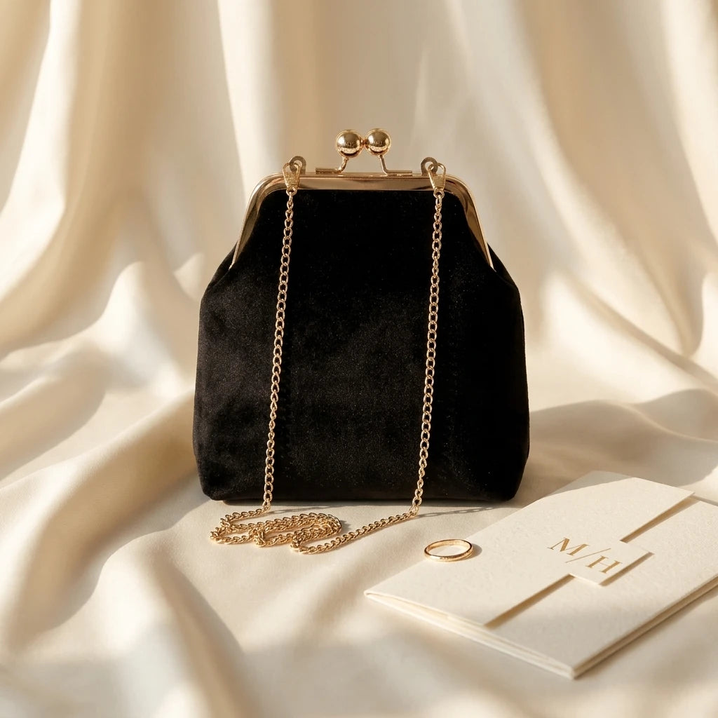 Sac à main bandoulière en velours rétro délicat - Ottilia