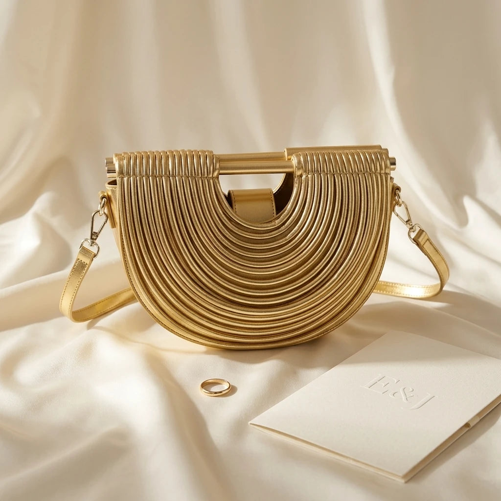 Sac à main bandoulière hobo tissé argent chic - Leandra