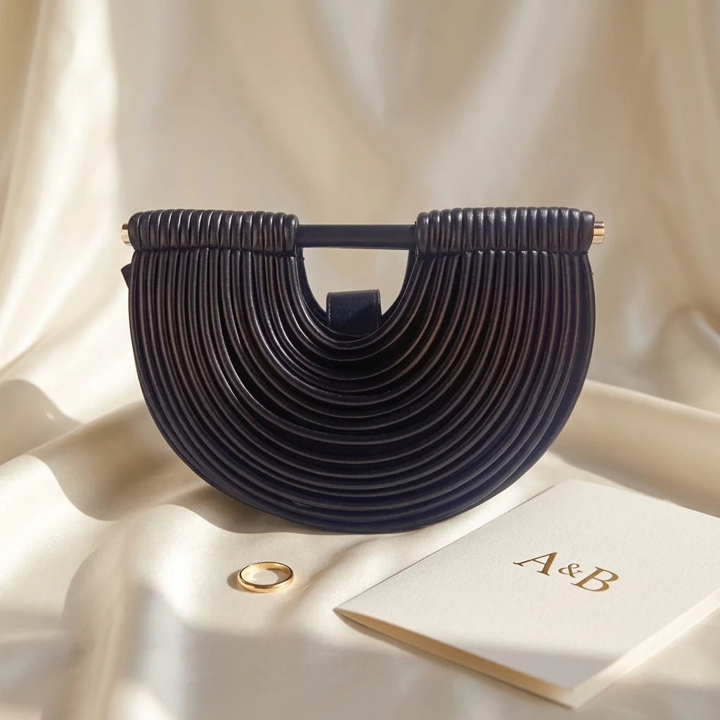 Sac à main bandoulière hobo tissé argent chic - Leandra