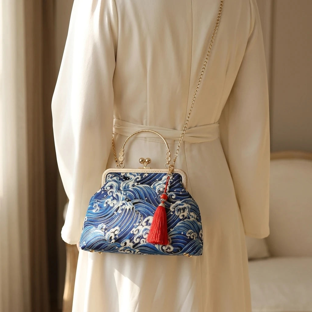 Sac à main bandoulière vintage brodé - Ludovica