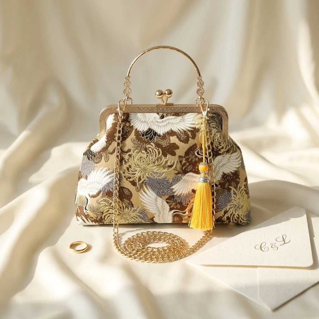 Sac à main bandoulière vintage brodé - Ludovica
