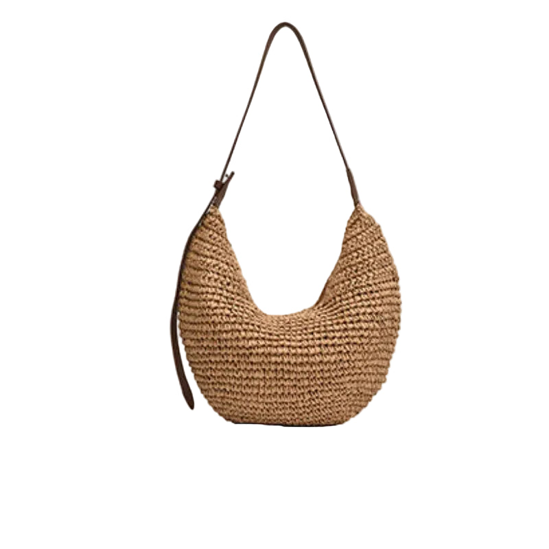 Sac à main bandoulière bohème en paille tissée - Nerina - Maison Elvira