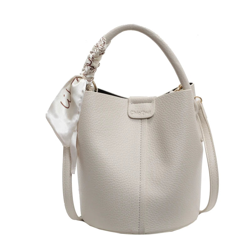 Sac à main bandoulière fourre-tout seau rétro - Lina - Maison Elvira