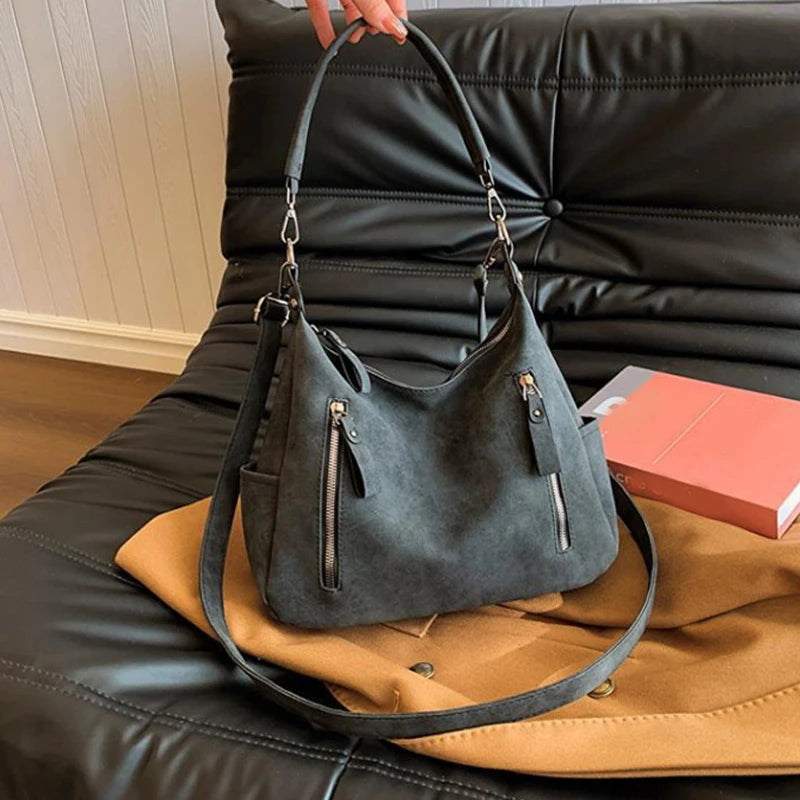 Sac à main bandoulière rétro en cuir souple - Teodora - Maison Elvira