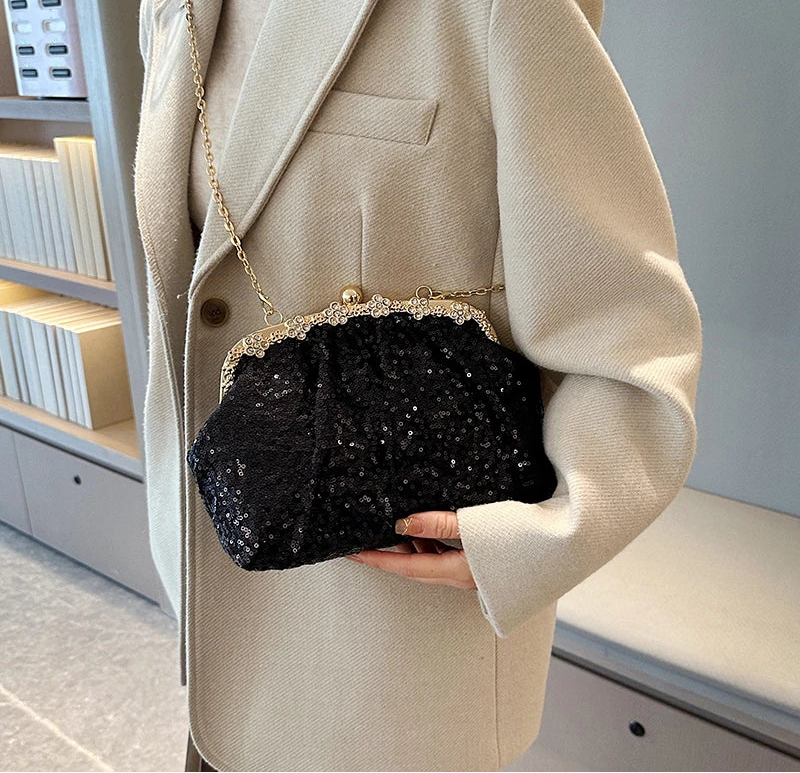 Sac à main bandoulière scintillant - Ginevra - Maison Elvira