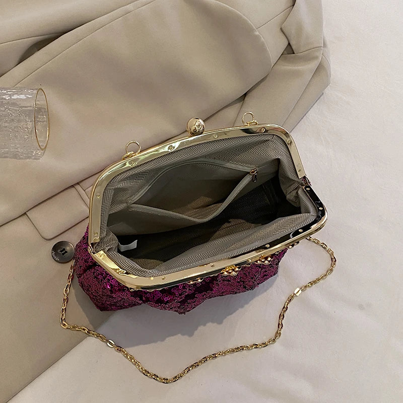 Sac à main bandoulière scintillant - Ginevra - Maison Elvira