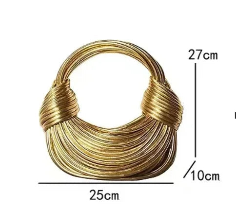 Sac à main bandoulière hobo tissé argent chic - Irena - Maison Elvira