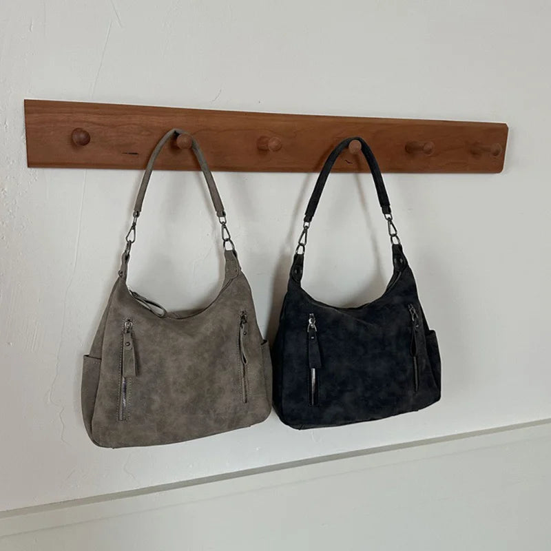 Sac à main bandoulière rétro en cuir souple - Teodora - Maison Elvira