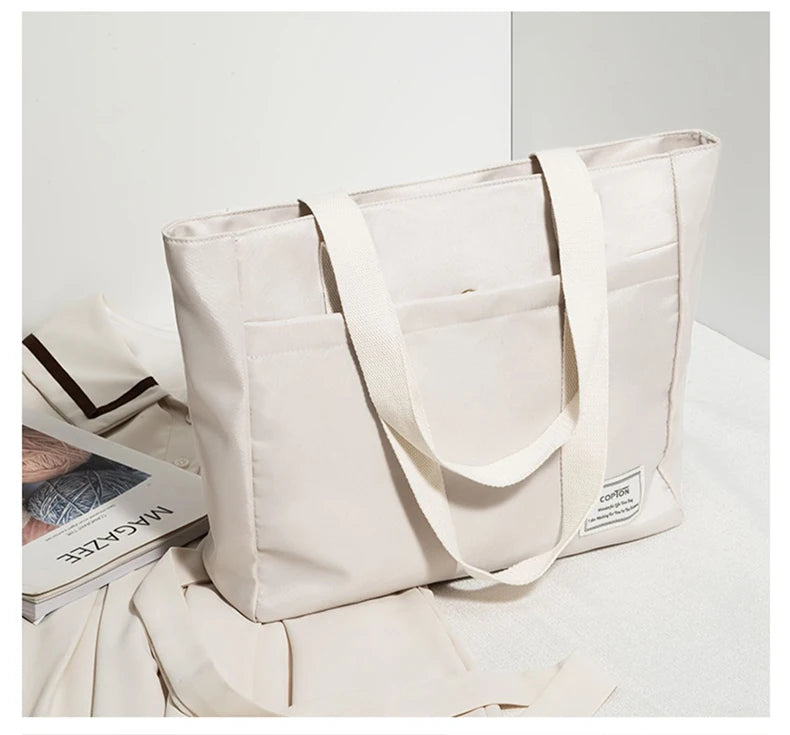 Sac fourre-tout ordinateur antichoc en toile essentielle - Giulia - Maison Elvira