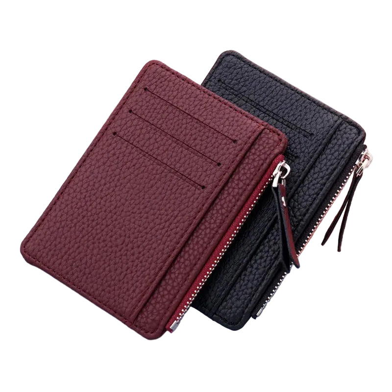 Porte-cartes Iris - Cuir zippé