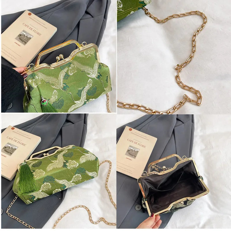 Sac à main bandoulière vintage brodé - Maddalena - Maison Elvira