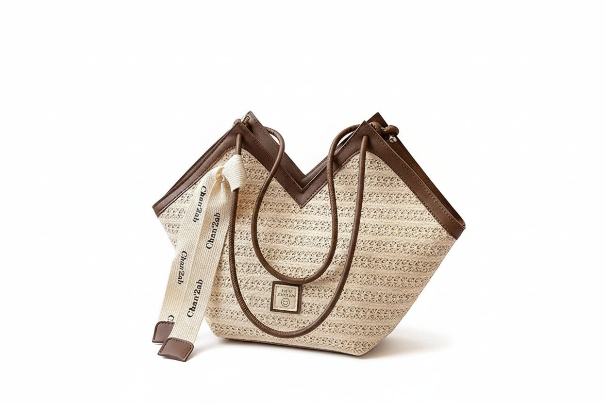 Sac à main bandoulière en paille estival - Alma - Maison Elvira