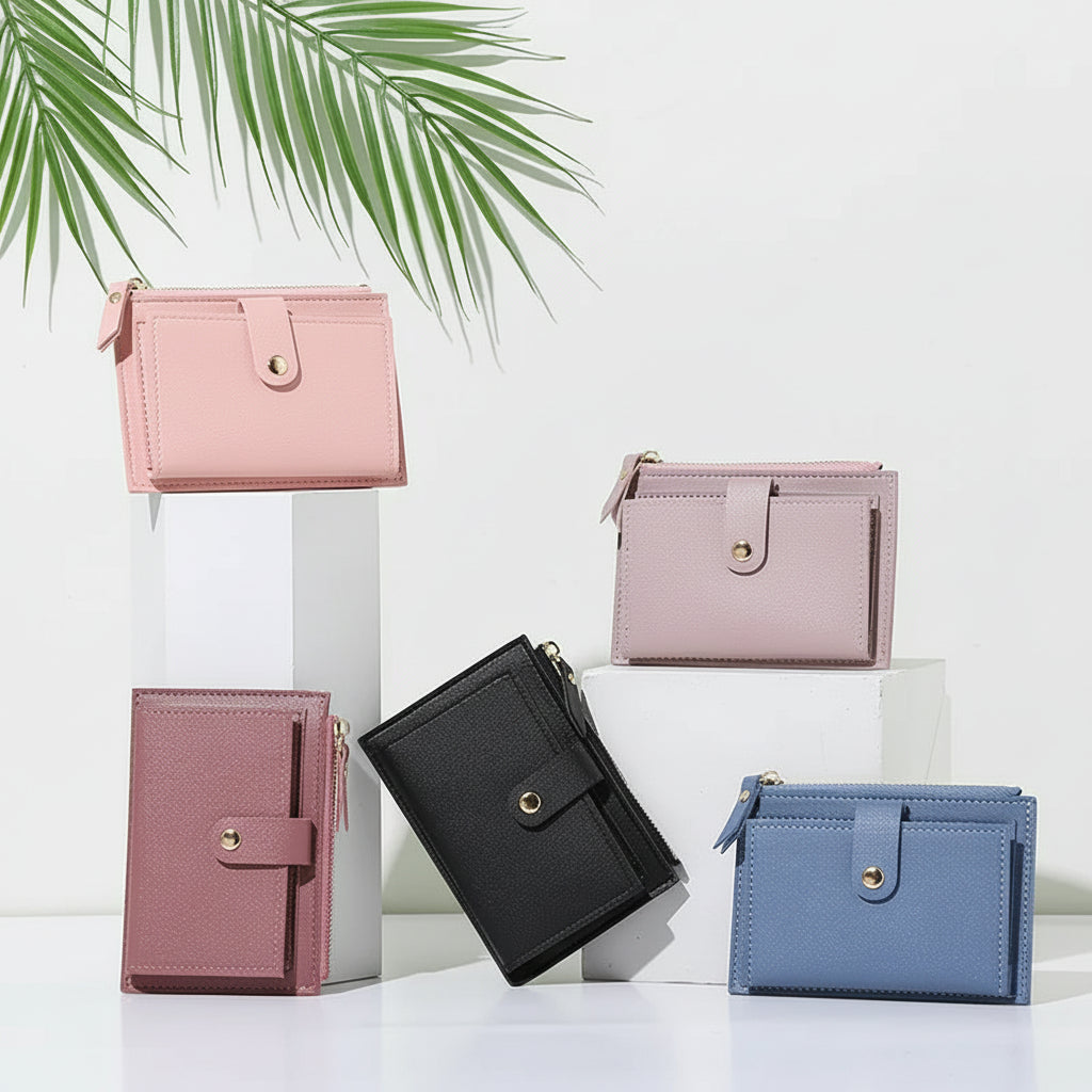 Portefeuille Mila - Mini cuir zippé