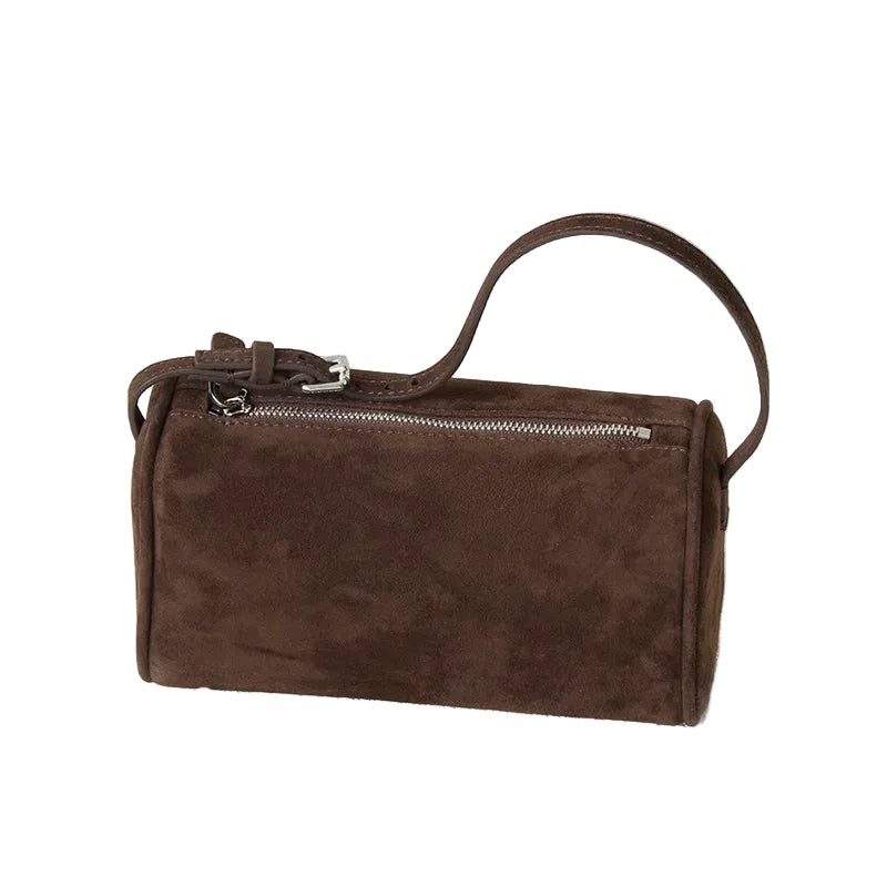 Sac à main bandoulière en daim véritable doux - Allegra - Maison Elvira