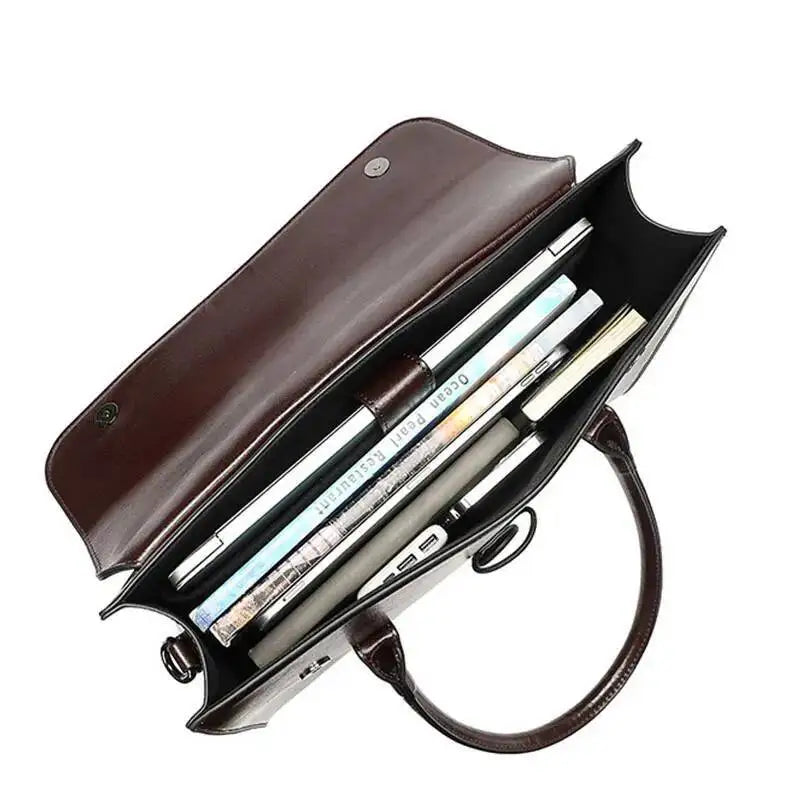 Sac à main bandoulière en cuir véritable professionnel - Ersilia - Maison Elvira