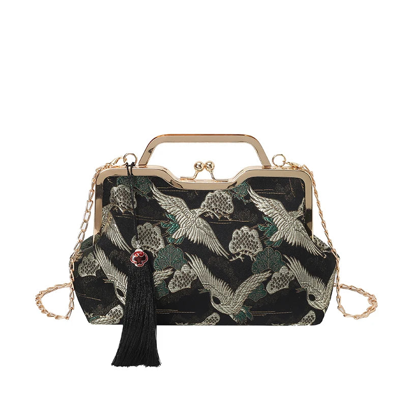 Sac à main bandoulière vintage brodé - Maddalena - Maison Elvira